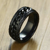 Black Spinner Chain Ring for Men