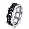 Black Spinner Chain Ring for Men